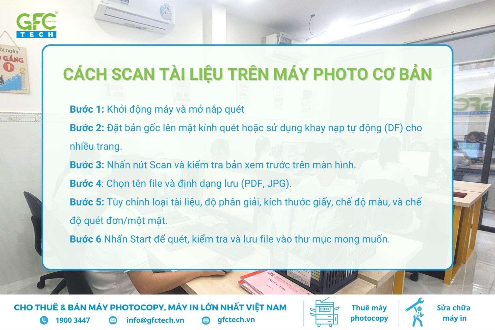 cách scan trên máy photocopy