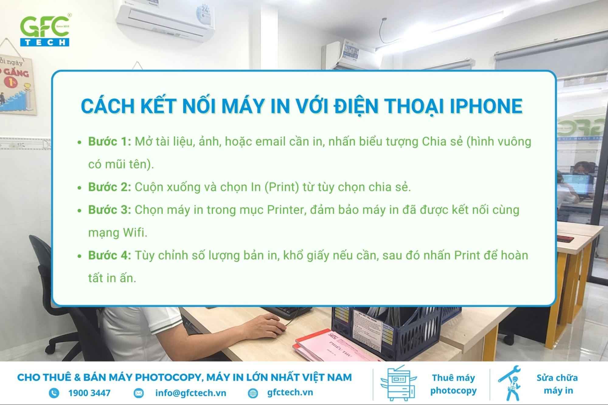 máy in kết nối điện thoại