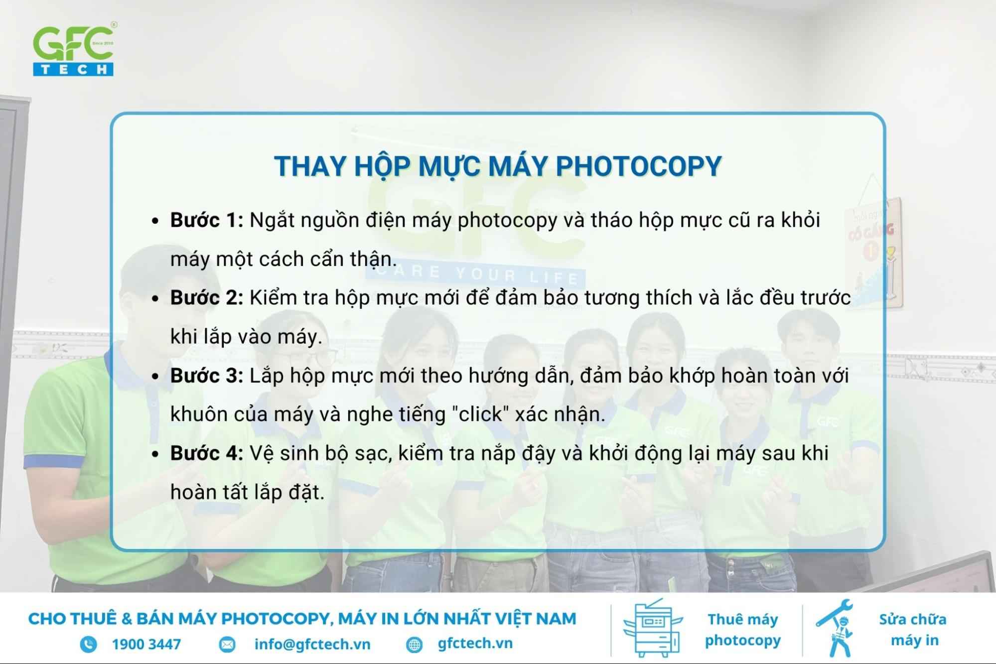 máy photocopy báo lỗi hết mực