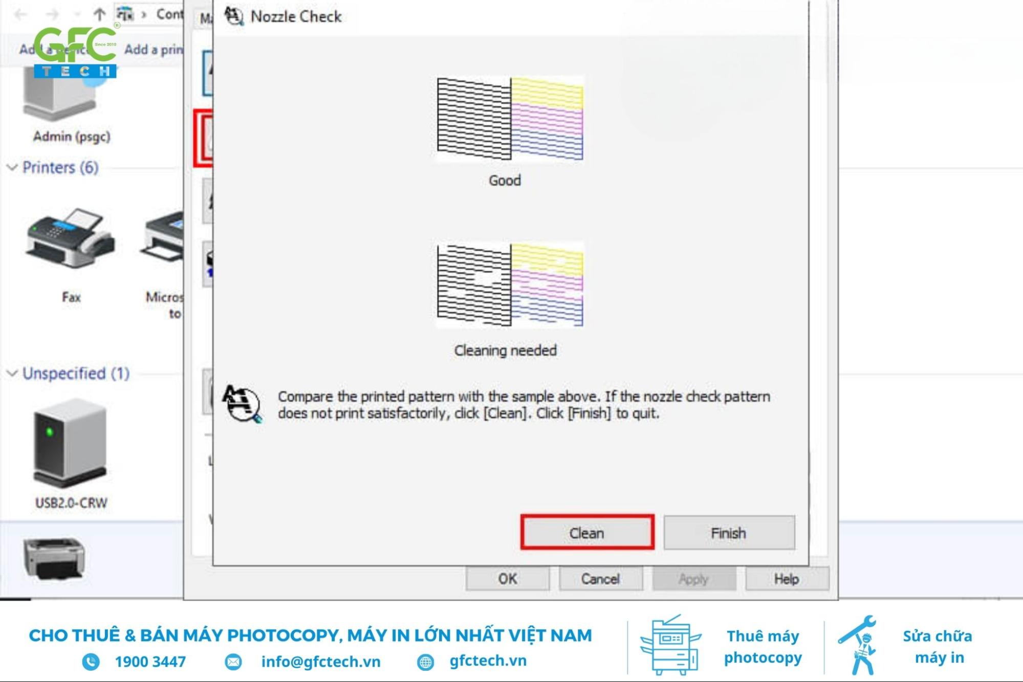 cách clear mực máy in epson l805