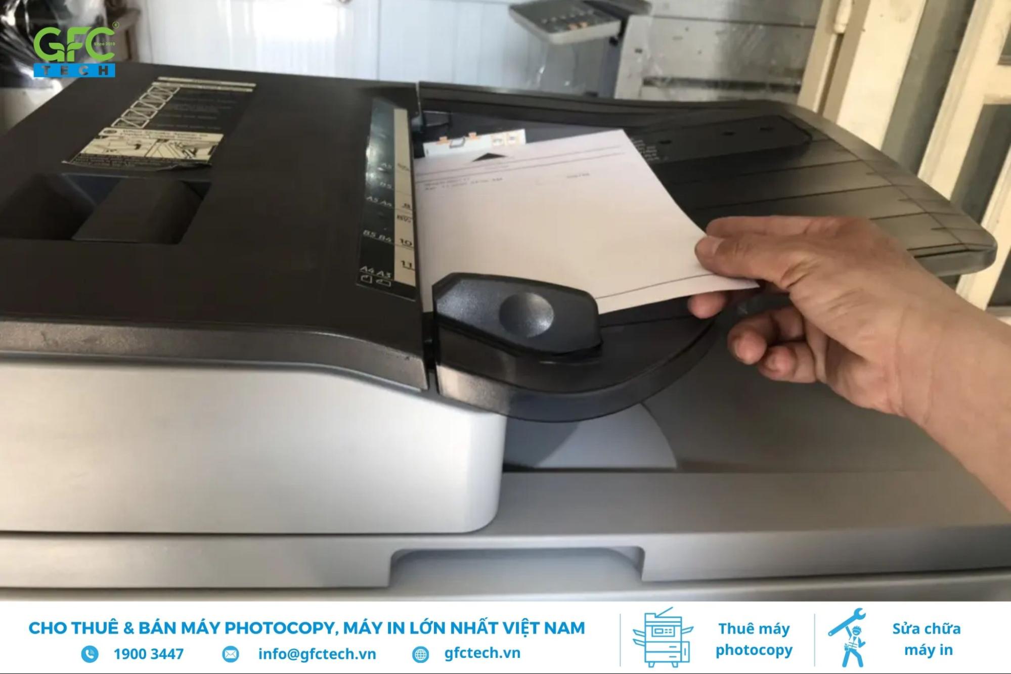 cách photocopy tài liệu thu nhỏ máy ricoh